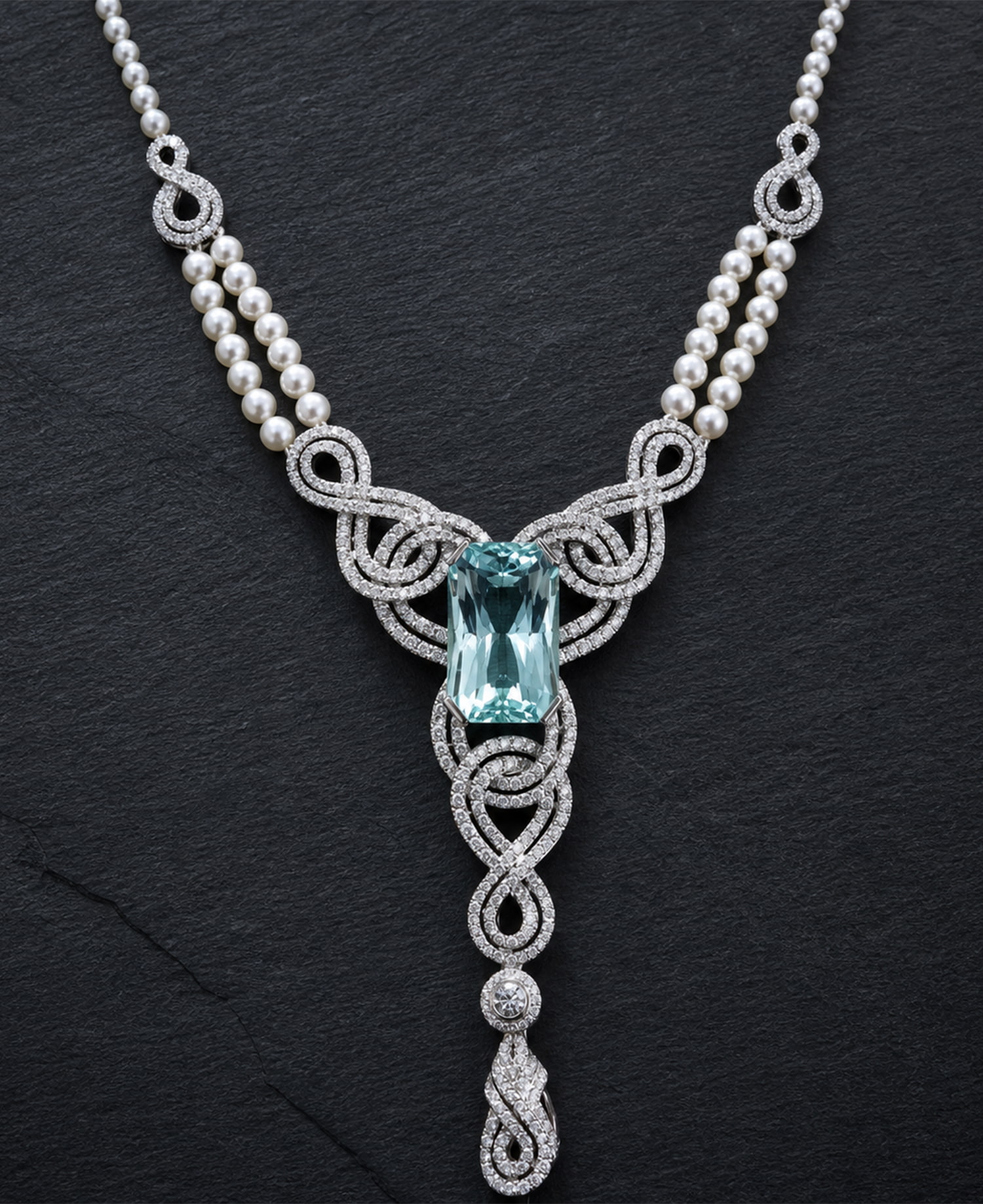 aquamarine-diamond-and-pearl-necklace-stringing-and-restoration-london